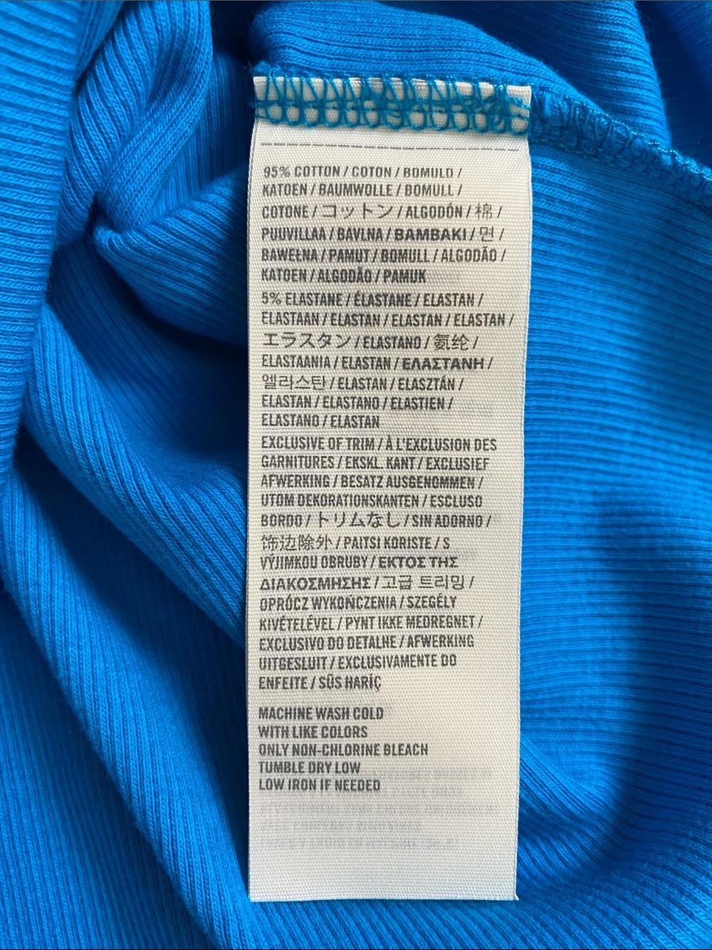 Hollister Lace Embroidered Ribbed Camisole/Tank Top | Aqua Blue - Picture 12 of 14